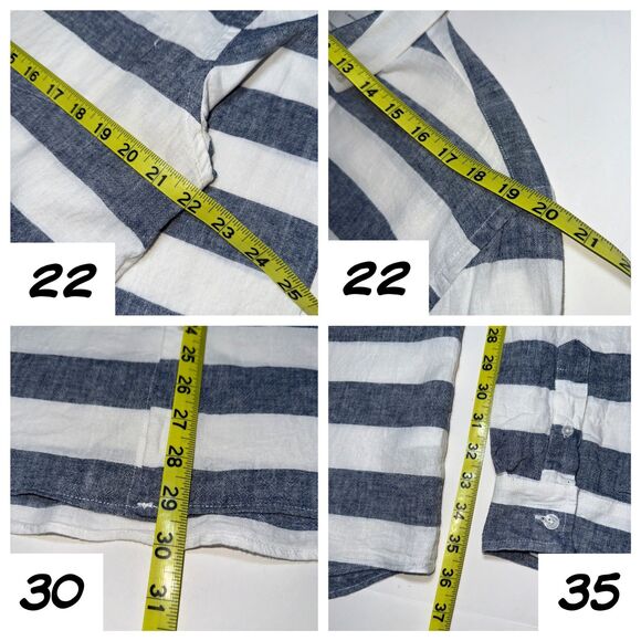 Solid & Striped Men's Cotton Linen Long Sleeve Beach Shirt Sz Large Rare D/C - Picture 7 of 11